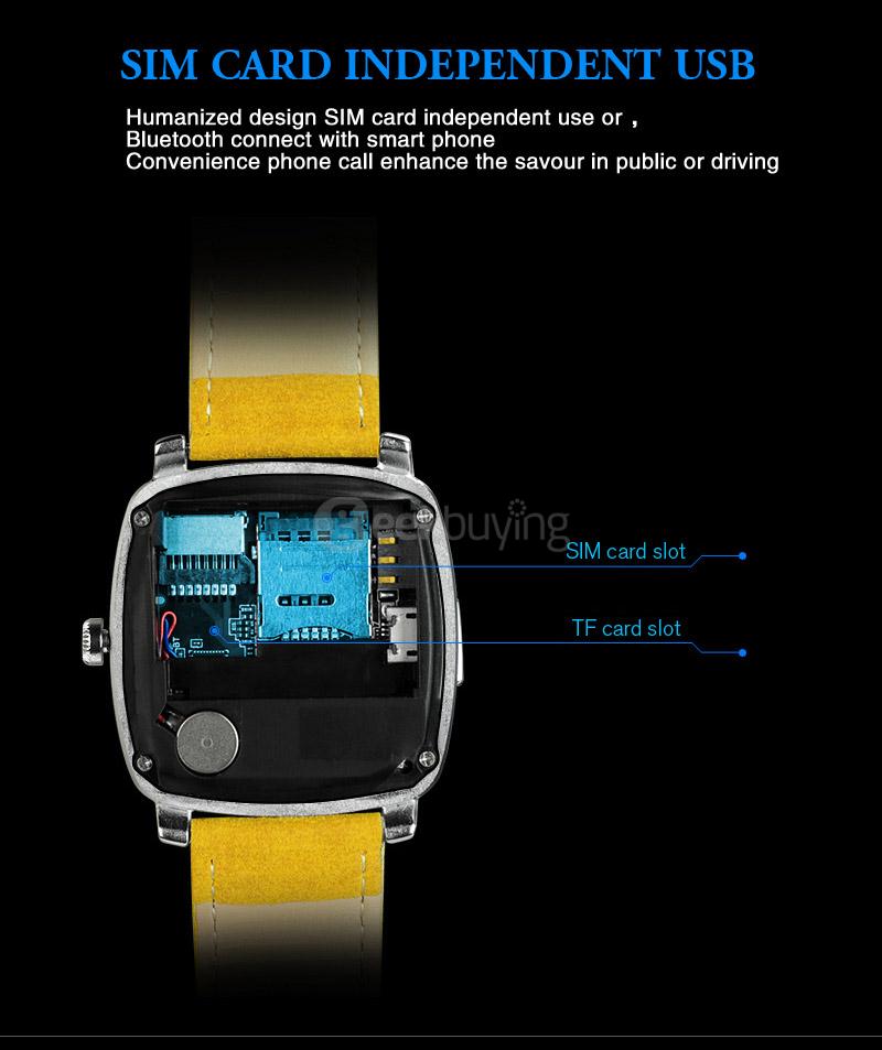 X3 2G Smartwatch Phone 1.33 inch MTK6261 Pedometer Sleep Monitor Sedentary Reminder Support SIM TF Card 1.3MP Camera - Silver