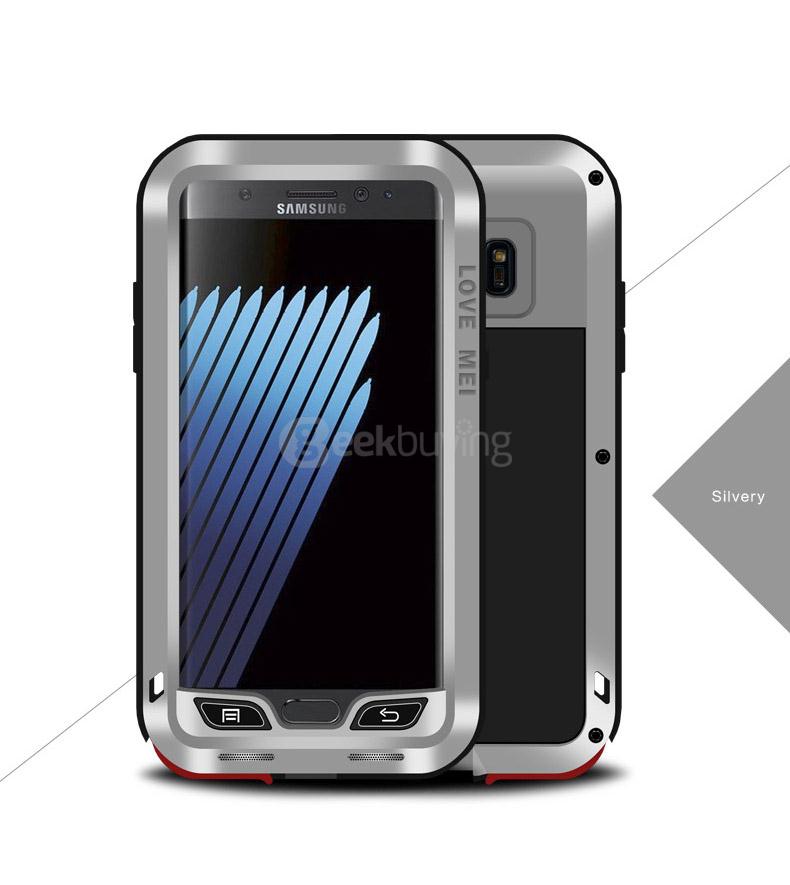 Love Mei Case Dirt-proof Snow-proof And Shock-proof Metal Shell Rugged Case For Samsung Galaxy Note 7 - Black