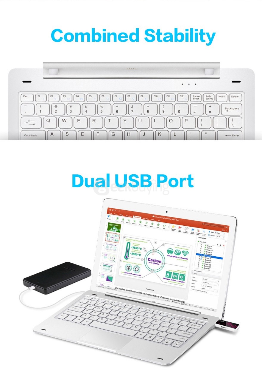 Original Teclast Tbook 16 Pro Tablet PC TL-T16 Pro Magnetic Docking Keyboard with Touchpad - Silver