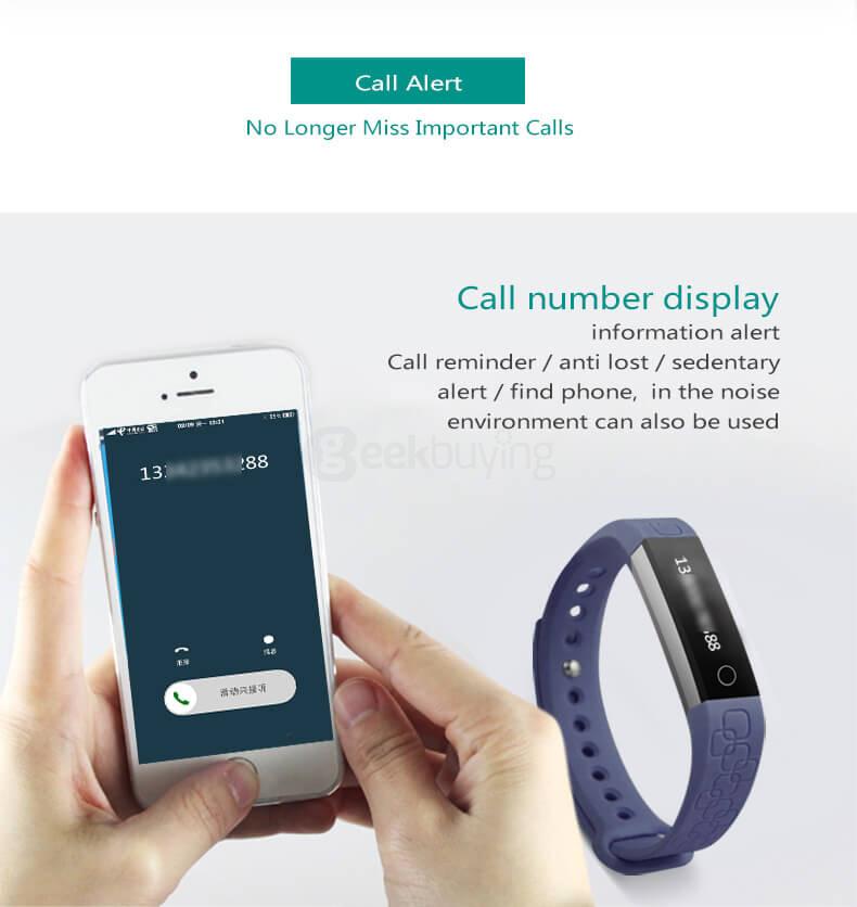 Micro-K Bluetooth 4.0 Smart Bracelet Heart Rate Monitor Sport Fitness Tracker Call Reminder for Android iOS - Purple