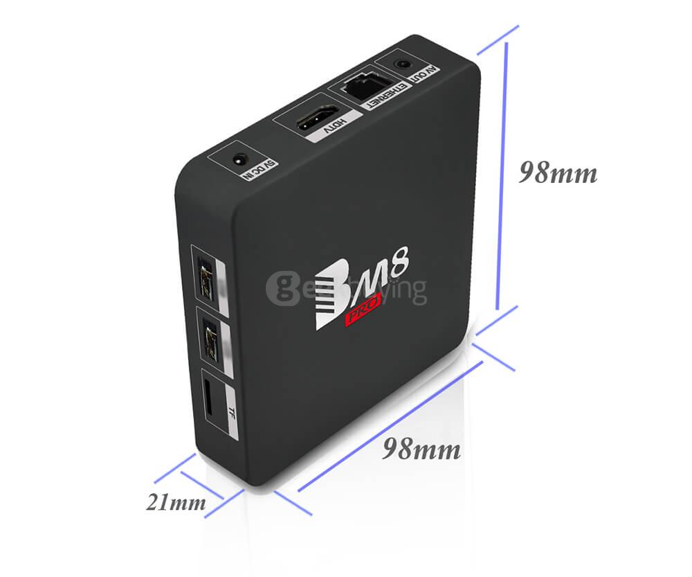 Bundle BM8 PRO Amlogic S912 Android 6.0 2G/32G TV BOX + Rii i8+ 2.4G Wireless Israel Hebrew Language Keyboard Black