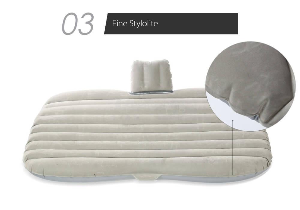 Inflatable Car Air Bed PVC material Car Airbed Electric Air Pump with Gear - Beige