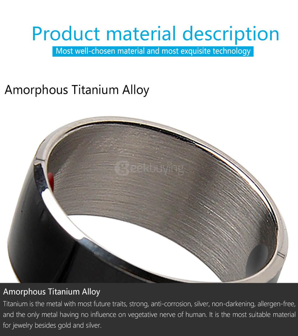 Size 11 Jakcom R3F Smart Ring Waterproof Wearable Ring for NFC Electronics Mobile Phone Android Smartphone - Black