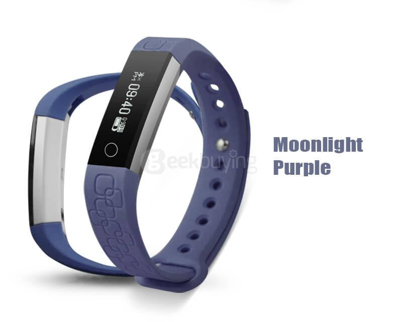 Micro-K Bluetooth 4.0 Smart Bracelet Heart Rate Monitor Sport Fitness Tracker Call Reminder for Android iOS - Purple