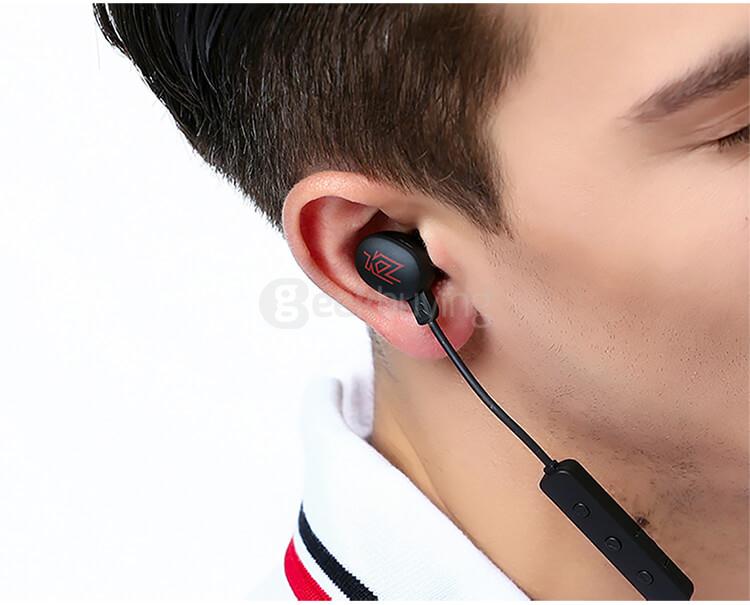 KZ-HDSE Bluetooth CSR4.1 Sports Earbuds with Dual Stereo MIC APTX Music Earphones For iPhone Sumsang - Black