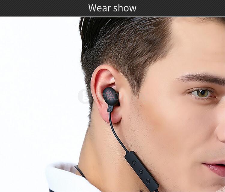 KZ-HDSE Bluetooth CSR4.1 Sports Earbuds with Dual Stereo MIC APTX Music Earphones For iPhone Sumsang - Black