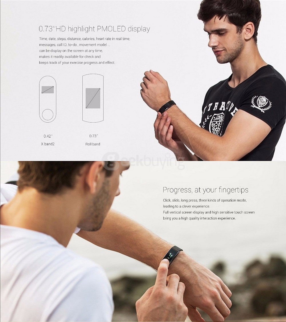 iWOWNFIT i6 Pro Bluetooth 4.0 Smart Wristband Heart Rate Monitor / Multi-Sports Tracker / Call Reminder / Remote Camera / Find Phone for Android iOS - Black