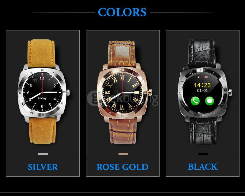 X3 2G Smartwatch Phone 1.33 inch MTK6261 Pedometer Sleep Monitor Sedentary Reminder Support SIM TF Card 1.3MP Camera - Silver