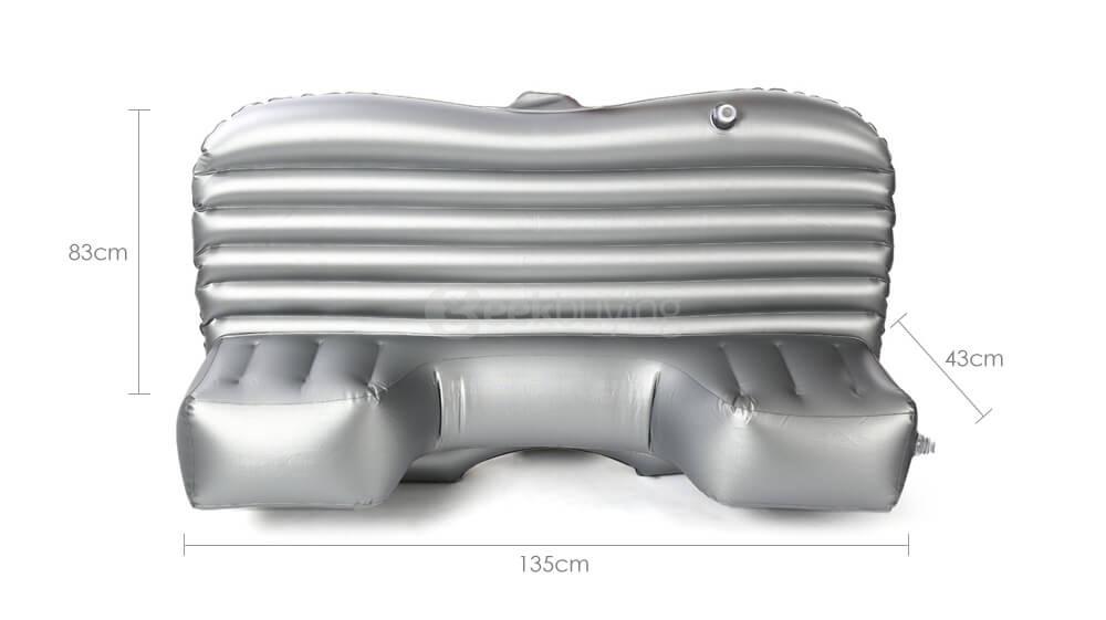 Inflatable Car Air Bed PVC material Car Airbed Electric Air Pump with Gear - Beige