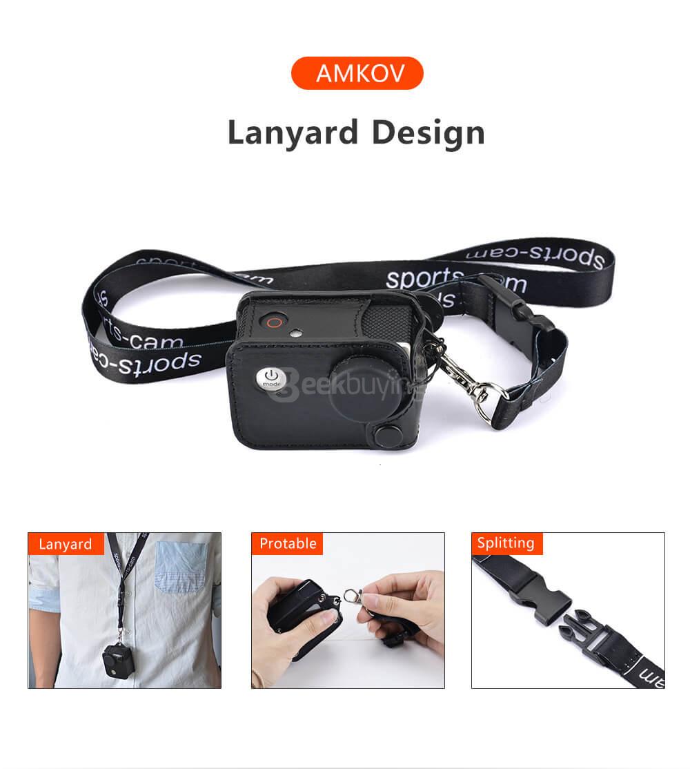 Amkov AMK-SJ Camera Case Detachable 180 Degree Rotation Camera Bag for SJCAM Camera