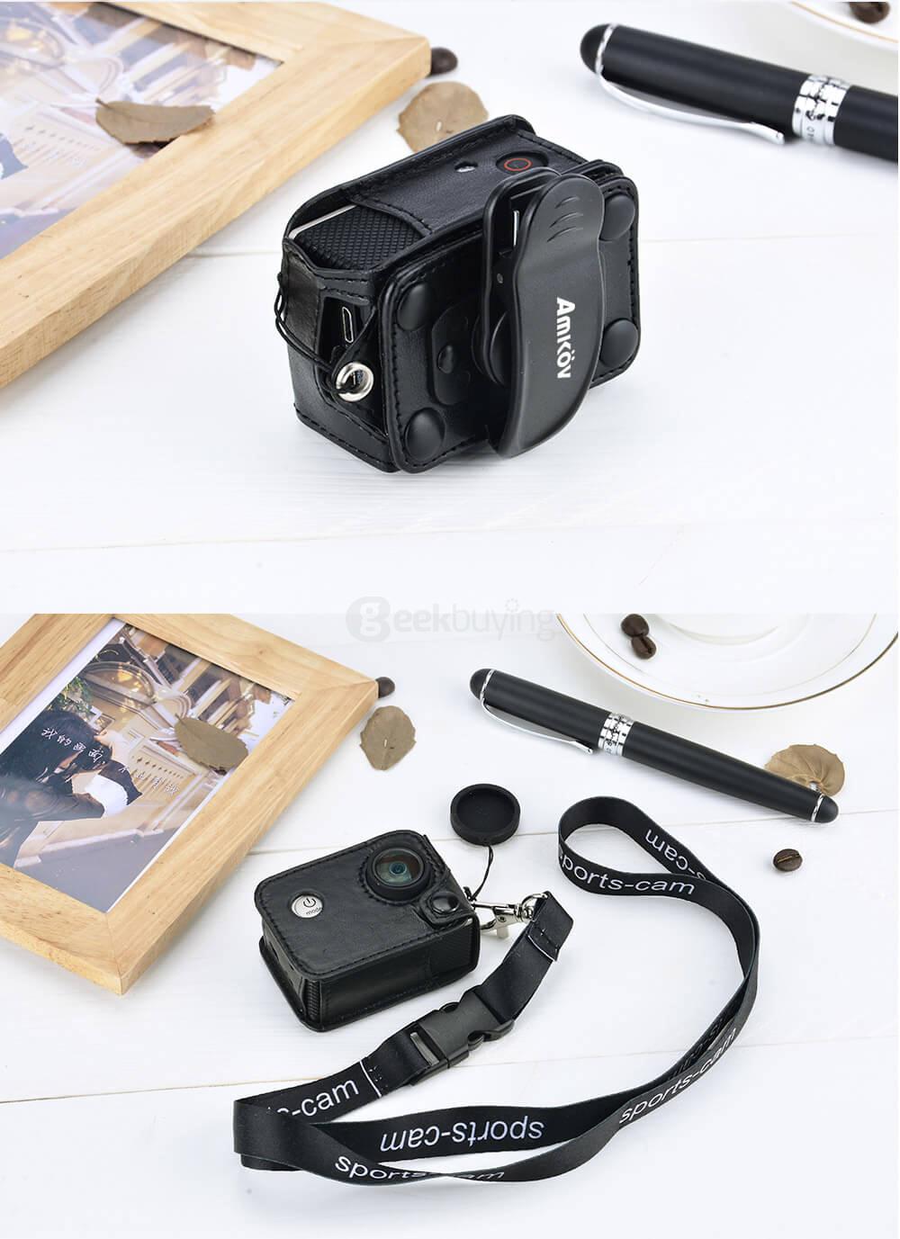 Amkov AMK-SJ Camera Case Detachable 180 Degree Rotation Camera Bag for SJCAM Camera