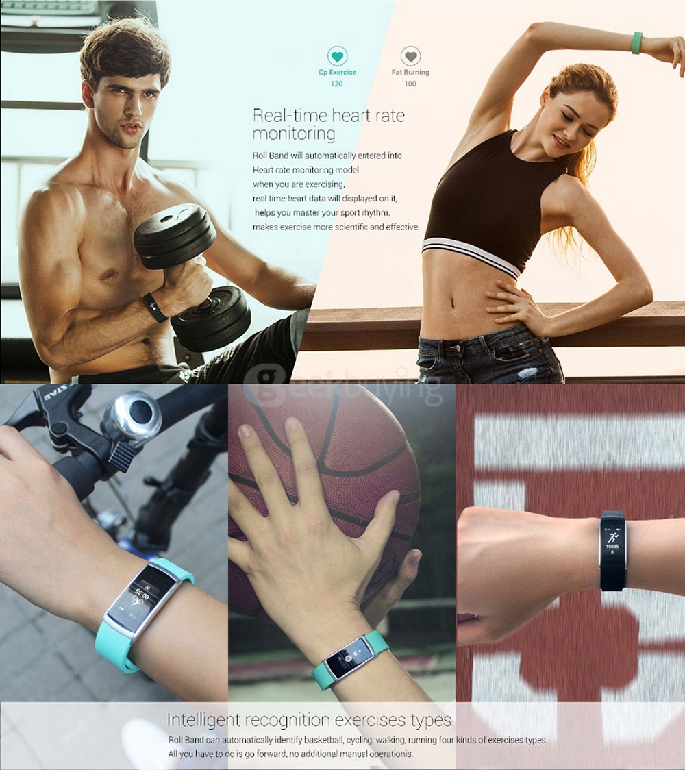 iWOWNFIT i6 Pro Bluetooth 4.0 Smart Wristband Heart Rate Monitor / Multi-Sports Tracker / Call Reminder / Remote Camera / Find Phone for Android iOS - Black