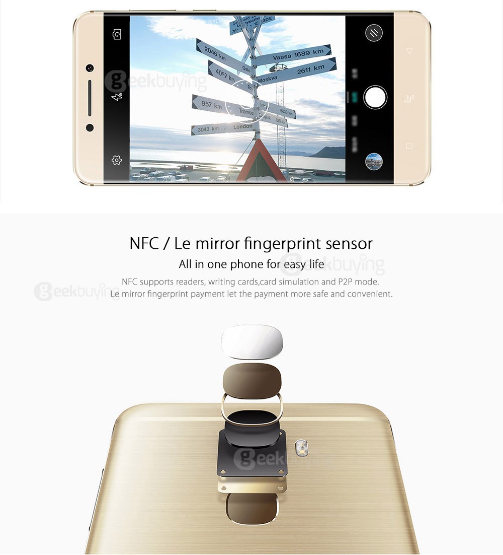 LeTV LeEco Le Pro3/X720 4GB RAM 32GB ROM 5.5inch FHD Android 6.0 Smartphone Qualcomm Snapdragon 821 Quad Core 8.0MP 16.0MP NFC Touch ID VoLTE - Silver