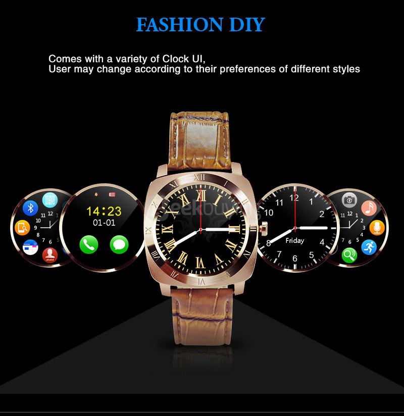 X3 2G Smartwatch Phone 1.33 inch MTK6261 Pedometer Sleep Monitor Sedentary Reminder Support SIM TF Card 1.3MP Camera - Silver