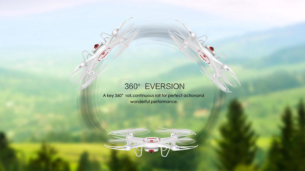 SYMA X5UC 2MP Camera Altitude Hold Mode Dual Battery 2.4G 4CH 6Axis RC Quadcopter RTF - White