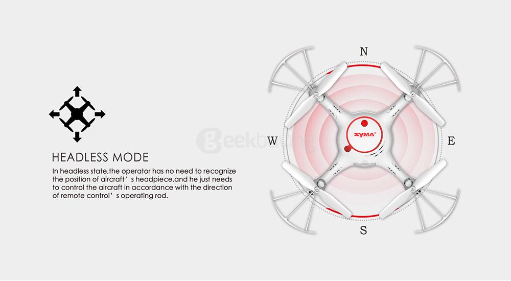 SYMA X5UC 2MP Camera Altitude Hold Mode Dual Battery 2.4G 4CH 6Axis RC Quadcopter RTF - White