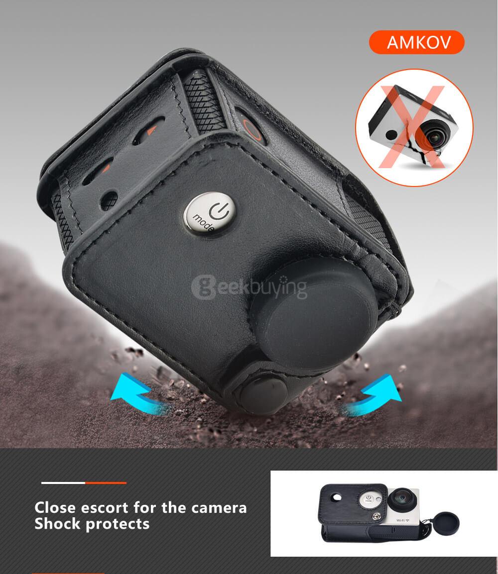 Amkov AMK-SJ Camera Case Detachable 180 Degree Rotation Camera Bag for SJCAM Camera