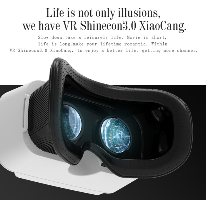 VR SHINECON FOV90 IPD Adjustable 3D VR Virtual Reality Headset for 4.7-6 inches Smartphones - White