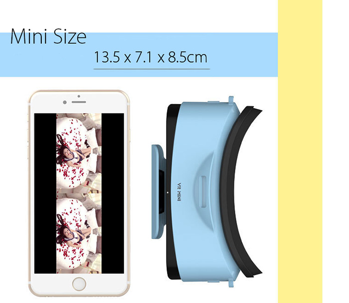 LEJI VR MINI 3D VR Virtual Reality Headset FOV96 IPD Focus Adjustable for 4.7-5.5 inch Smartphones - Pink