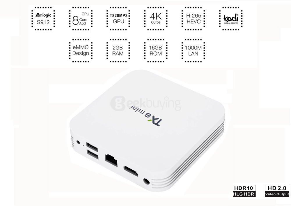 Bundle Tanix TX8 mini Android 6.0 Marshmallow Amlogic S912 2G/16G TV BOX + Rii i8+ 2.4G Wireless Israel Hebrew Language Keyboard White