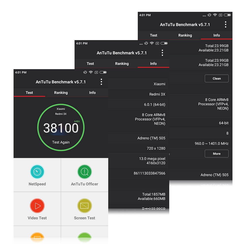 XIAOMI Redmi 3X Pro 5.0inch HD 4G LTE MIUI 7 Smartphone Qualcomm Snapdragon 430 Octa Core 2GB 32GB 13.0MP 4000mAh Touch ID Metal Body Fast Charge- Gold