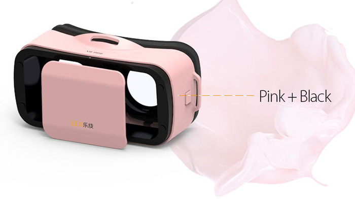 LEJI VR MINI 3D VR Virtual Reality Headset FOV96 IPD Focus Adjustable for 4.7-5.5 inch Smartphones - Pink