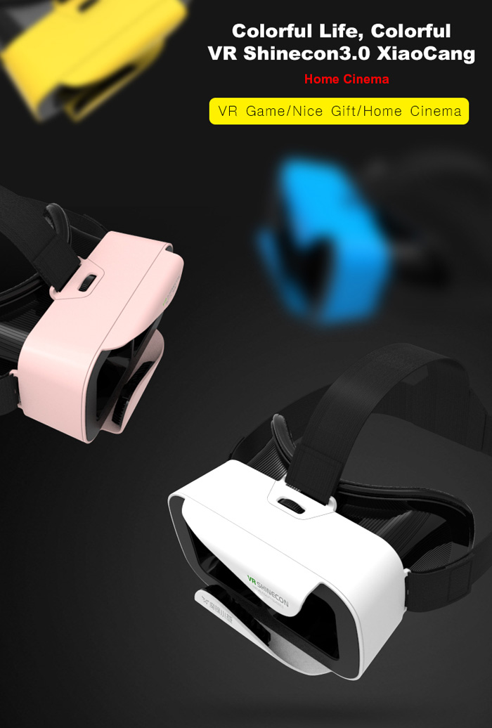 VR SHINECON FOV90 IPD Adjustable 3D VR Virtual Reality Headset for 4.7-6 inches Smartphones - White