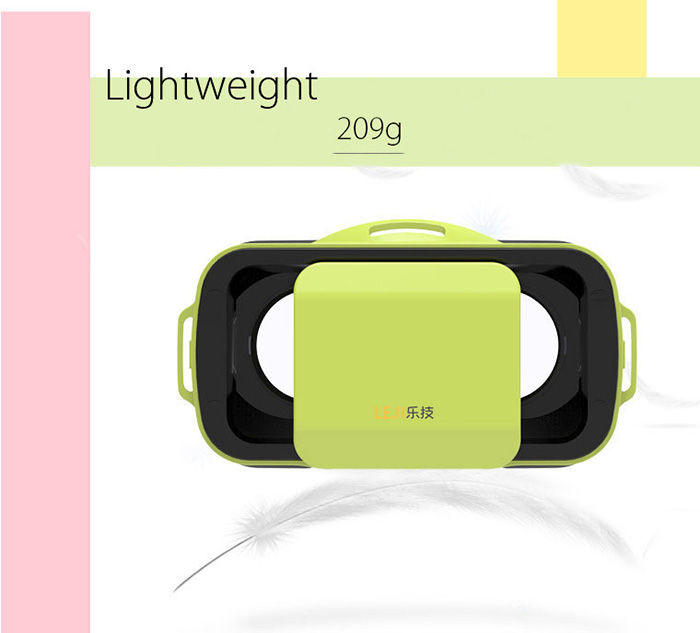 LEJI VR MINI 3D VR Virtual Reality Headset FOV96 IPD Focus Adjustable for 4.7-5.5 inch Smartphones - Pink