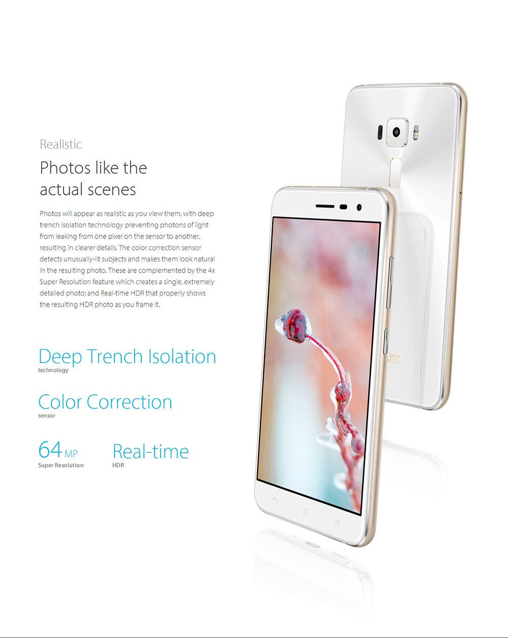ASUS Zenfone 3 (ZE552KL) 5.5inch FHD Android 6.0 Smartphone Qualcomm Snapdragon 625 Octa Core 2.0GHz 4GB 64GB 8.0MP 16.0MP Touch ID Type-C - Blue