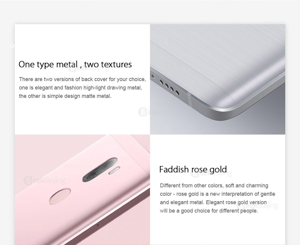 Xiaomi Mi 5S Plus 5.7inch FHD MIUI 8 Android 6.0 4G LTE Smartphone Qualcomm Snapdragon 821 Quad Core 4GB 64GB Dual Rear 13.0MP Touch-ID NFC Type-C - Rose Gold