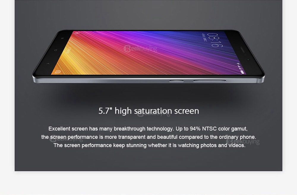 Xiaomi Mi 5S Plus 5.7inch FHD MIUI 8 Android 6.0 4G LTE Smartphone Qualcomm Snapdragon 821 Quad Core 4GB 64GB Dual Rear 13.0MP Touch-ID NFC Type-C - Rose Gold