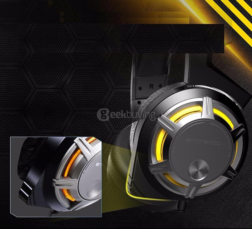 SOMIC G926 Stereo Gaming Headsets with Mic Sound Localization LED Light for Game Player - White