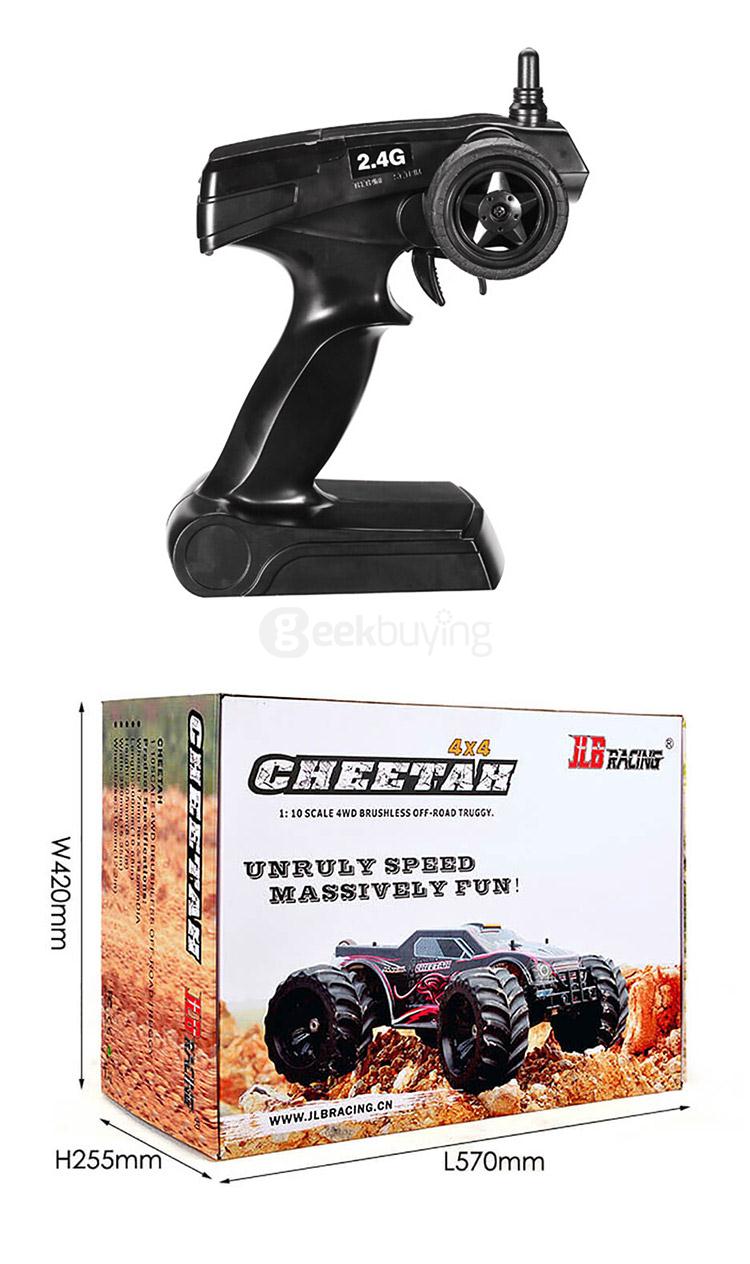 JLB Racing CHEETAH 11101 1/10 Brushless RC Car Monster Trucks - RTR