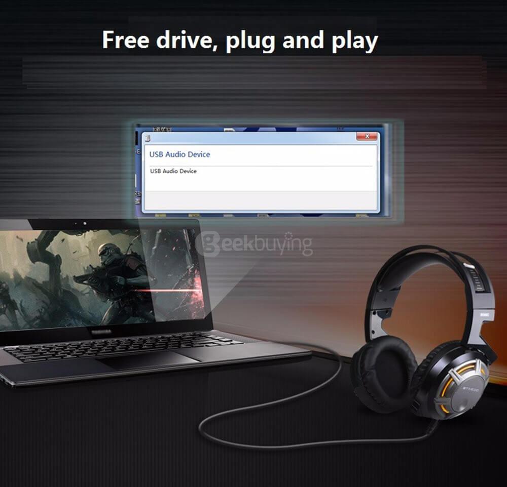 SOMIC G926 Stereo Gaming Headsets with Mic Sound Localization LED Light for Game Player - White