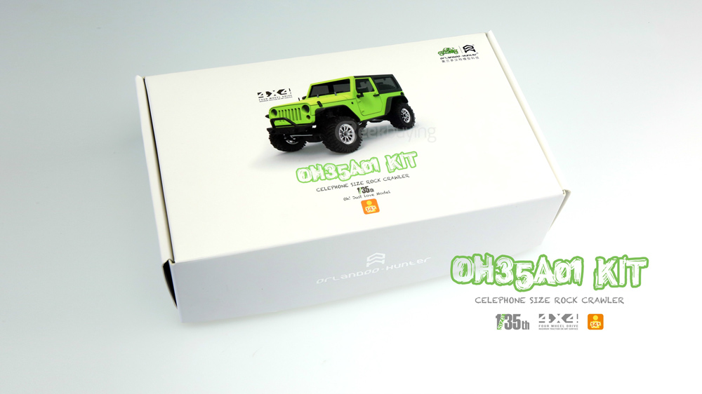 Orlandoo OH35A01 Kit Hunter 1/35 DIY Unpainted Jeep Rubicon Micro Crawler without Electric Part
