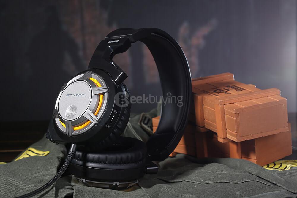 SOMIC G926 Stereo Gaming Headsets with Mic Sound Localization LED Light for Game Player - White