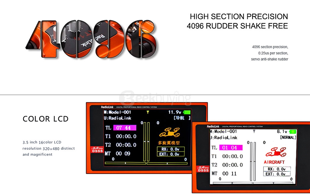 RadioLink AT10 10CH Transmitter Mode 2