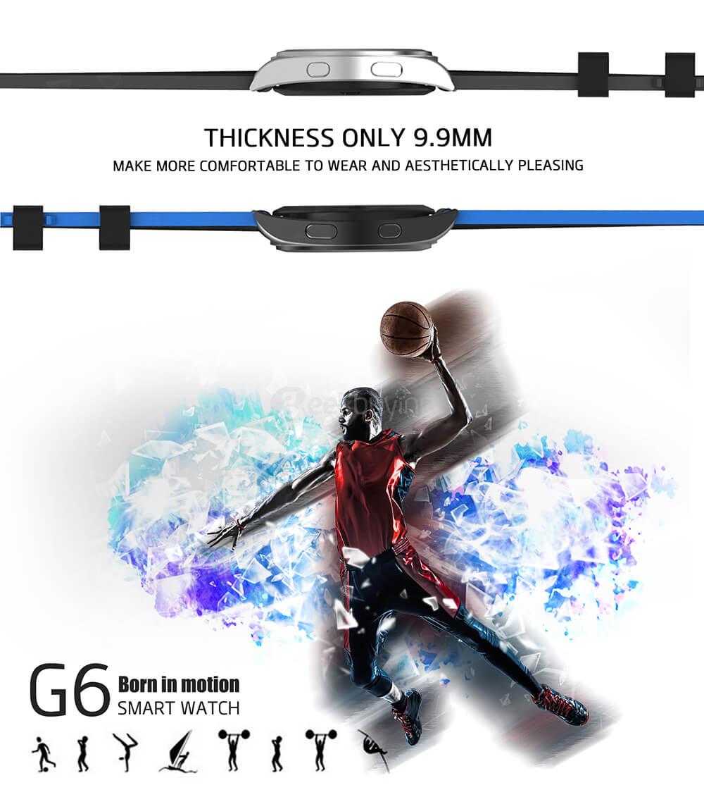 NO.1 G6 (EU/US Languages) Bluetooth 4.0 Smart Watch MTK2502 Heart Rate Monitor Sports Fitness Tracker for Android iOS (Metal Strap) - Silver