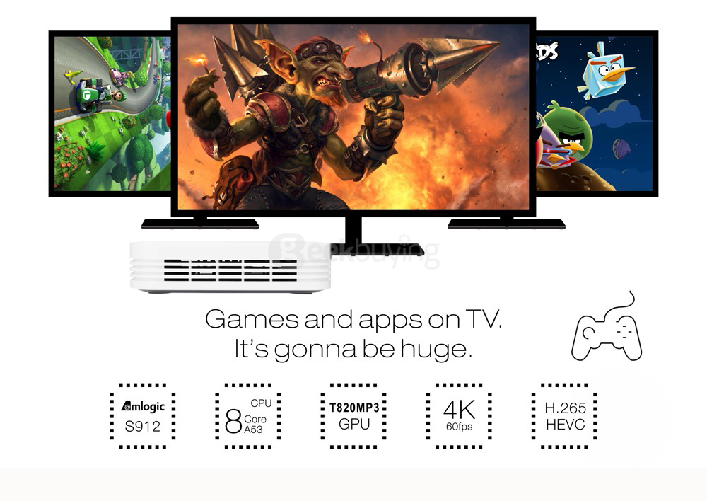 Bundle Tanix TX8 mini Android 6.0 Marshmallow Amlogic S912 2G/16G TV BOX + Rii i8+ 2.4G Wireless Israel Hebrew Language Keyboard White