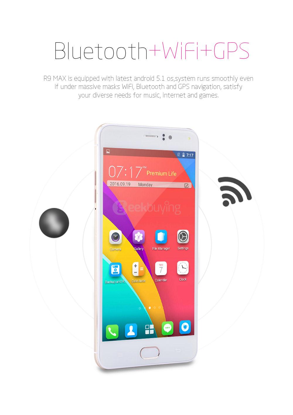 AMIGOO R9 Max 6.0inch 2.5D Screen Android 5.1 3G Smartphone MT6580 Quad Core 1.3GHz 1GB RAM 8GB ROM 8.0MP Bluetooth WIFI GPS - Black