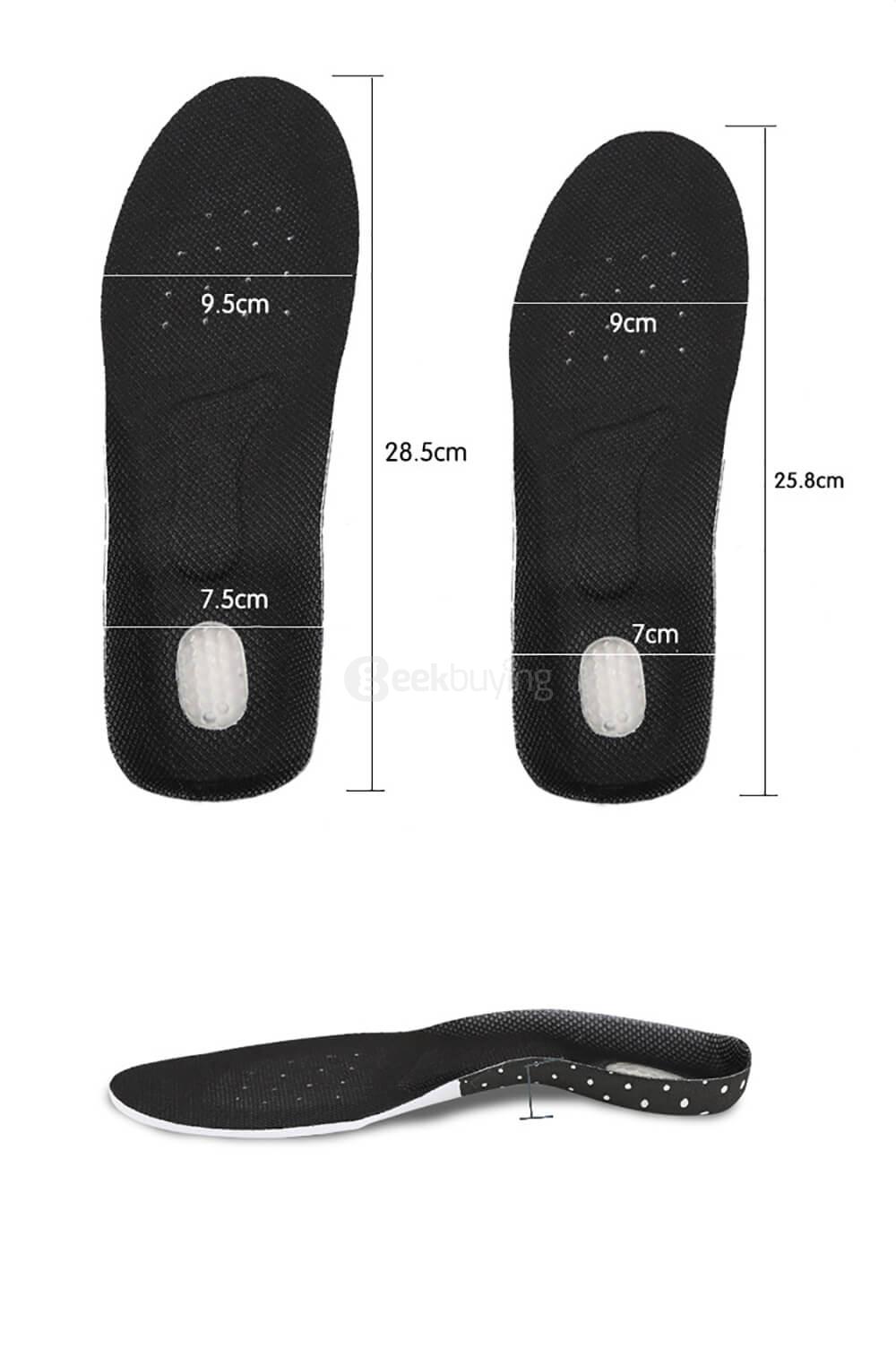 1 Pair of Gel Orthotic Sport Shoe Pad Arch Support Insoles Insert Cushion for Men