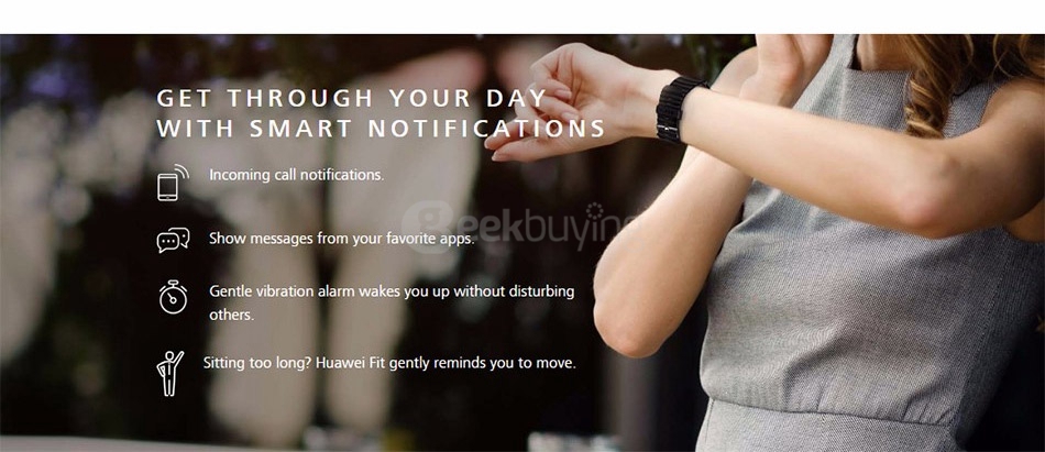 Huawei Honor S1 Bluetooth 4.2 Smart Watch 24-Hour Heart Rate Monitor Multi-Sport Tracker 5ATM Waterproof for Android iOS - Short Strap Black