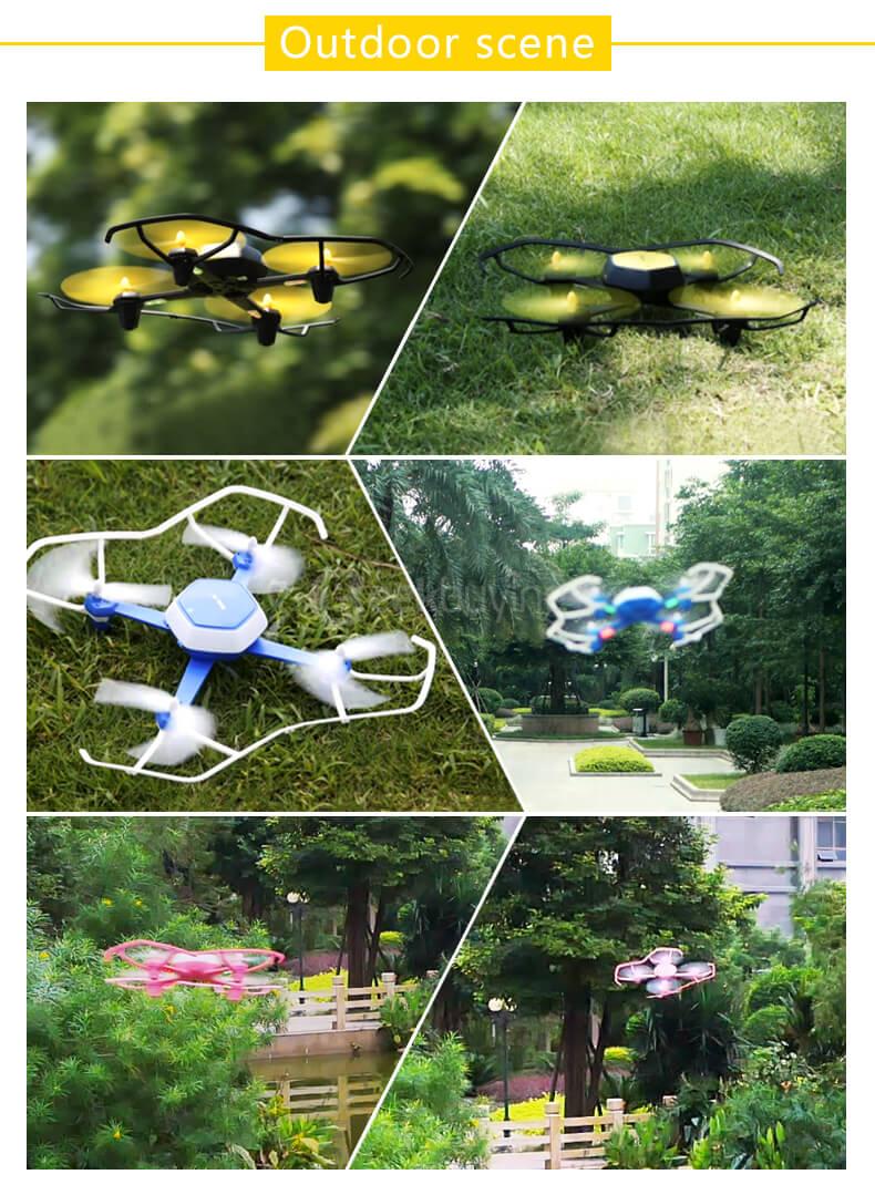 HuaJun W606-6 QQ-FLY WIFI FPV HD Camera 2.4G 6-Axis Headless Mode RC Quadcopter - Yellow