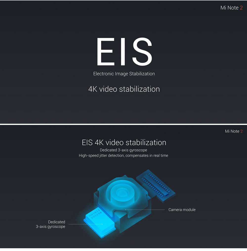 Xiaomi Note 2 5.7inch OLED Curved FHD Screen Android 6.0 OS 4G+ LTE Smartphone Qualcomm Snapdragon 821 6GB 128GB 22.56MP Touch ID NFC 3D Glass Cover - Jet Black