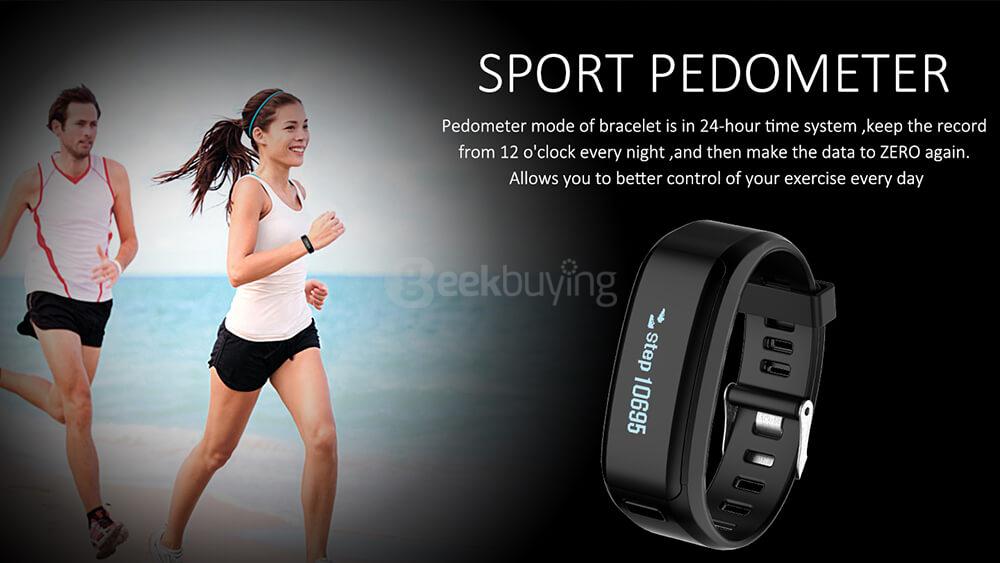 NO.1 F1 Heart Rate Monitor Smart Bracelet Bluetooth 4.0 Sport Fitness Tracker IP68 Waterproof for Android iOS - Orange