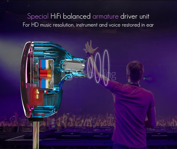 Original KZ ZST Pro Dynamic HiFi Bass Music Sport In-Ear Earphones with MIC Hybrid Driver - Colorful