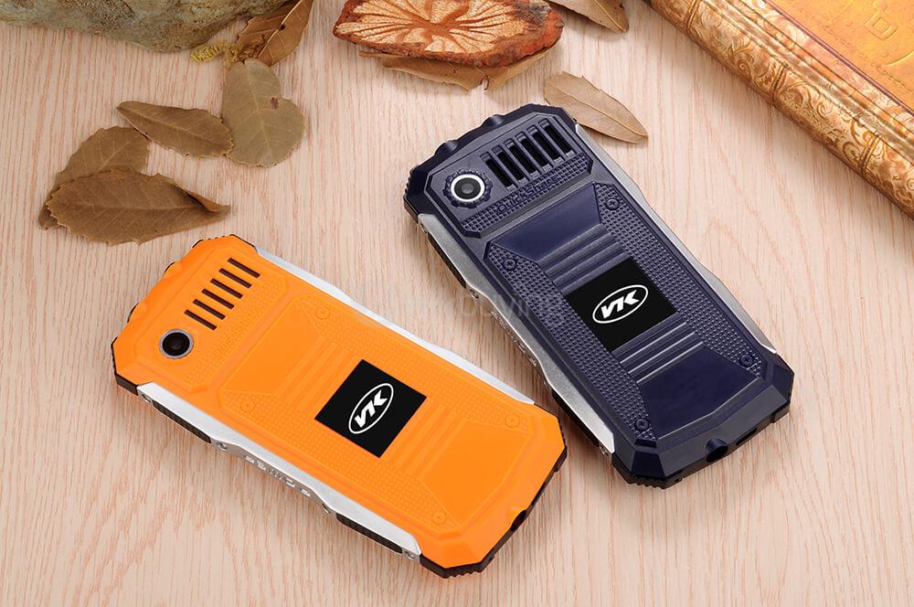 VKworld Stone V3S Rugged Phone Daily Waterproof Dustproof Shatterproof 2200mAh Long Standby BOX Speaker Dual LED Lights - Orange