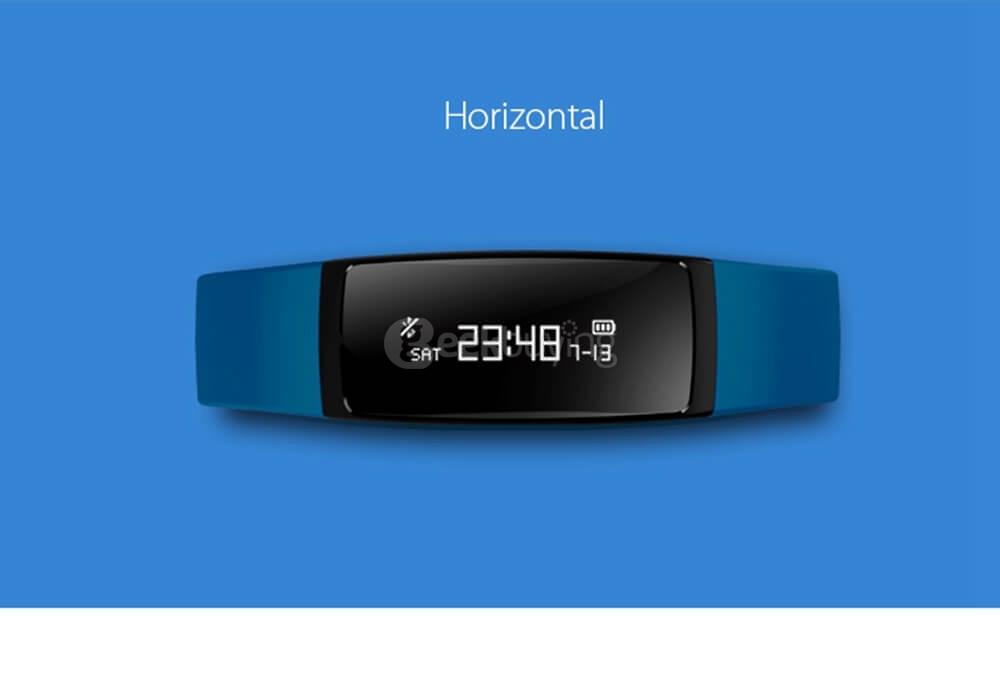 V07 Bluetooth 4.0 Heart Rate / Blood Pressure Monitor Smart Bracelet Arrhythmia Alert Health Tracker IP67 Waterproof For iOS Android - Blue