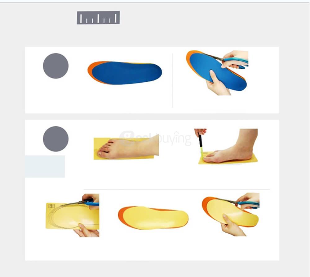 1 Pair of Gel Orthotic Sport Shoe Pad Arch Support Insoles Insert Cushion for Men