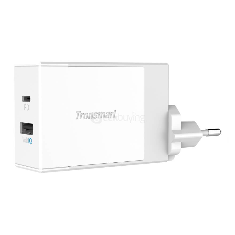 Tronsmart 42W USB-C 2-Port Wall Charger with Power Delivery for Google Pixel/Pixel XL MacBook 2016 Model iPad Pro and VoltiQ for iPhone Samsung & More - EU